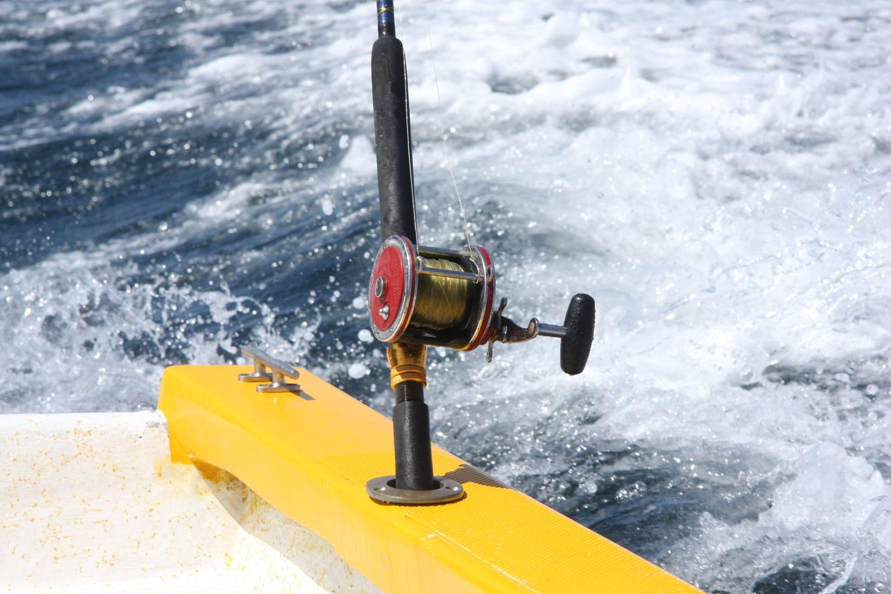 Trolling reel and tackle on board