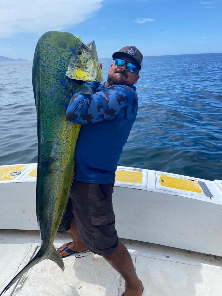 Big bull dorado caught with Baja Mosquito Fleet in La Paz, Mexico