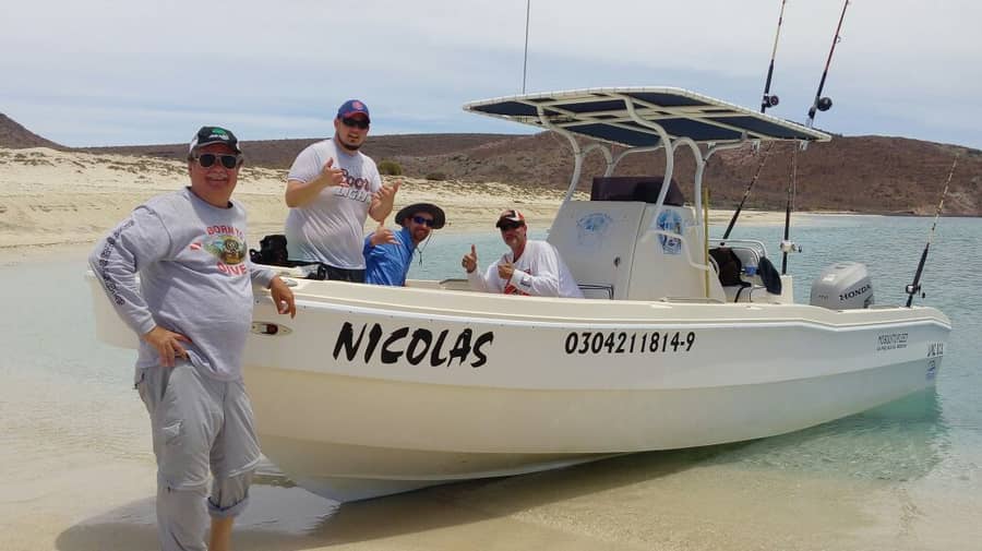 Nicolas at the beach — Baja Mosquito Fleet, La Paz