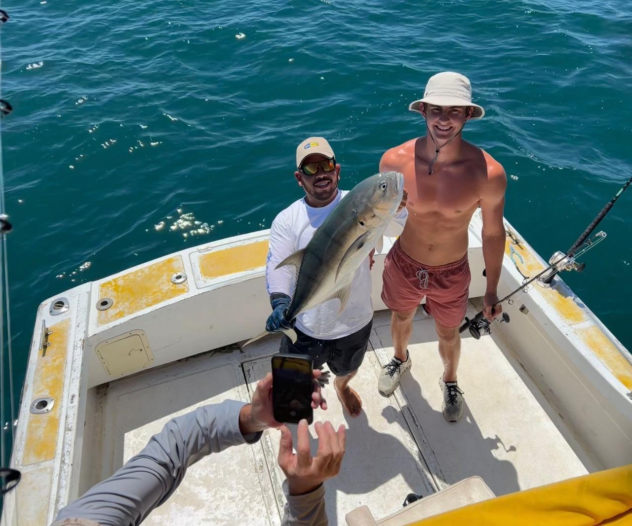 Guests on board a super panga
