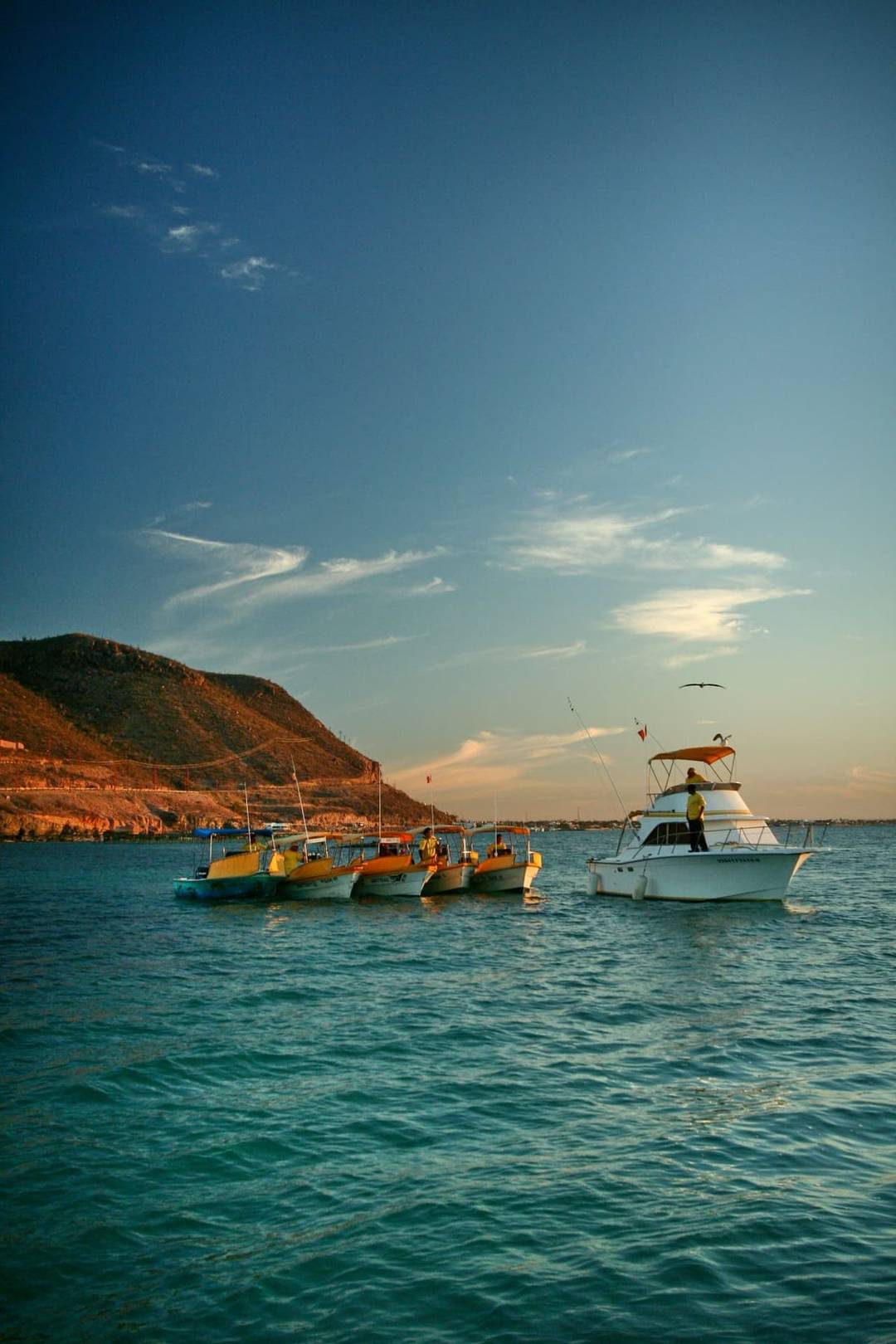 Sunset over the fleet — Baja Mosquito Fleet, La Paz